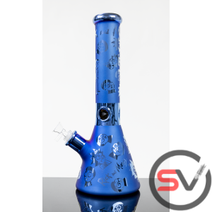 RICK AND MORTY METALLIC MATTE BEAKER 14inch - BLUE